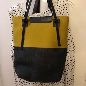Excellent Condition Grad Lantz Felt Colorblock Tote with Pouch